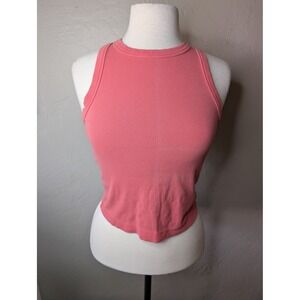 Pink Cropped Ribbed Tank Top size M‎
